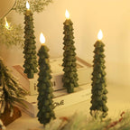 Remote-controlled LED candle tree for magical holiday atmosphere