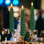 Remote-controlled LED candle tree for magical holiday atmosphere