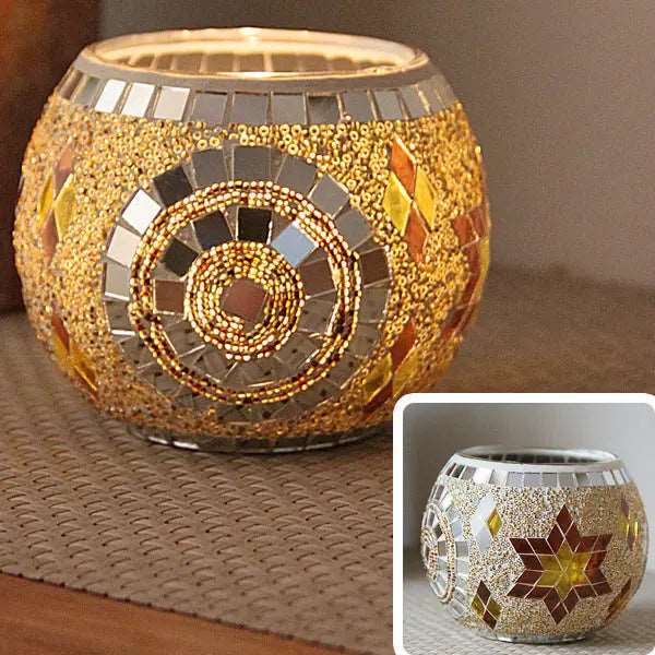 Modern glass candle holder for a cozy atmosphere