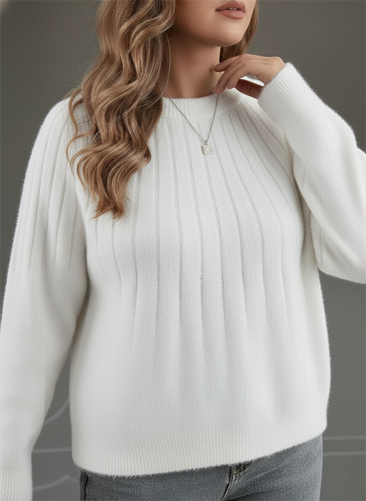 Sylis Soft Ribbed Sweater | Plus Sizes