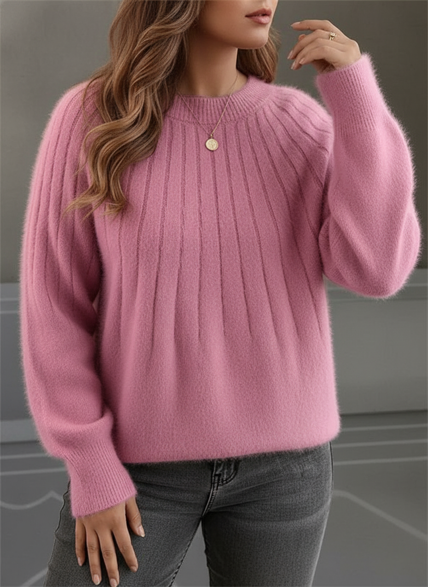 Sylis Soft Ribbed Sweater | Plus Sizes