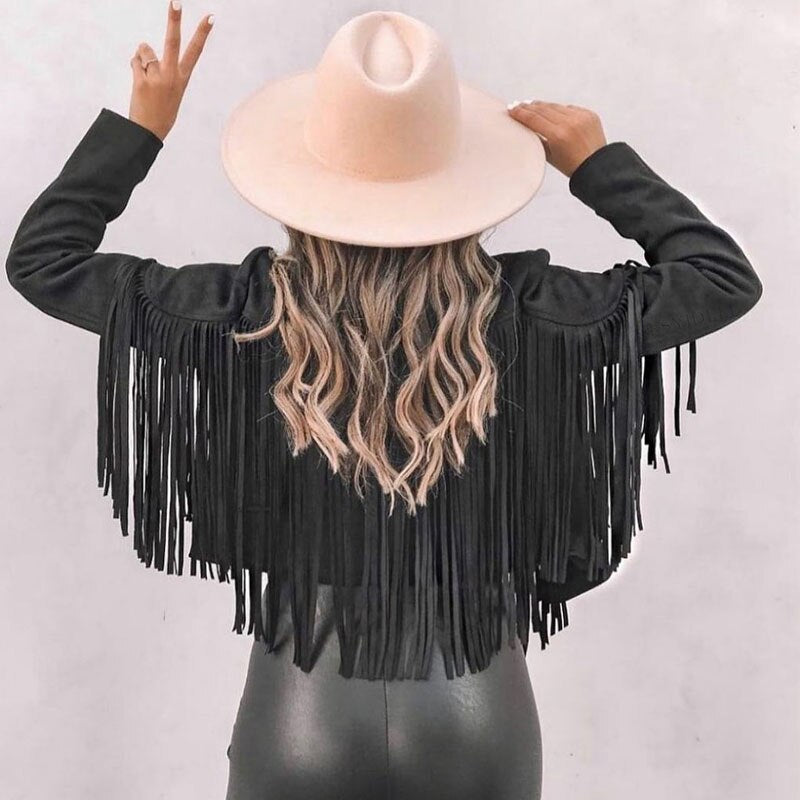 Sylis | Fashion Suede Fringed Jacket