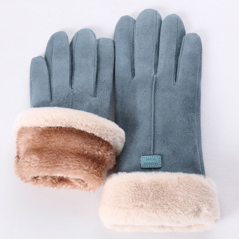 Sylis | Stylish & Warm Furry Winter Gloves for Women