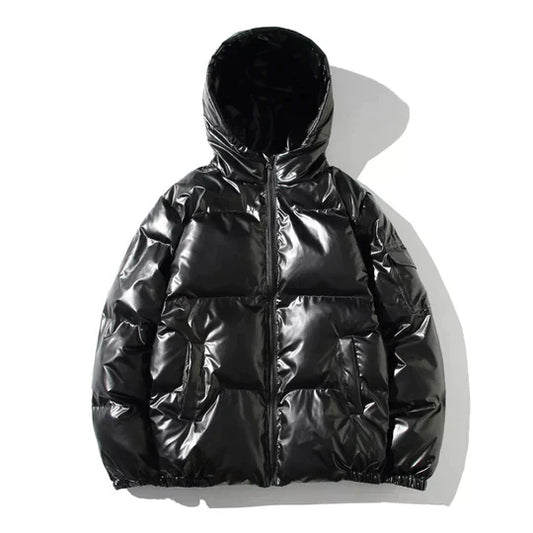 Sylis-Mode - Windproof metallic winter puffer jacket