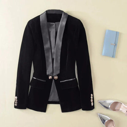 Sylis | Satin velvet blazer
