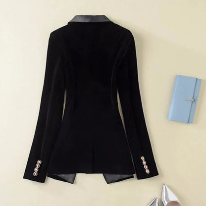 Sylis | Satin velvet blazer