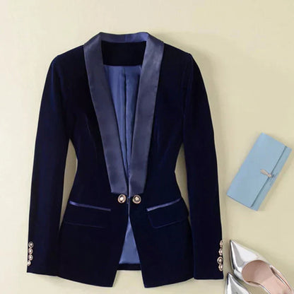 Sylis | Satin velvet blazer