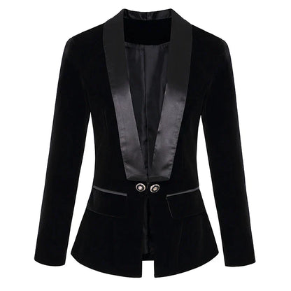 Sylis | Satin velvet blazer