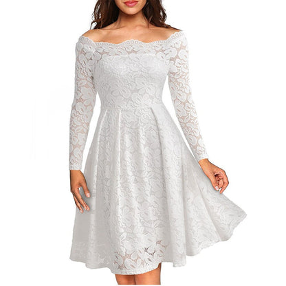Sylis | Lace dress with slit at the neckline and sleeves