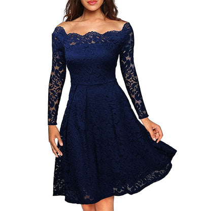 Sylis | Lace dress with slit at the neckline and sleeves