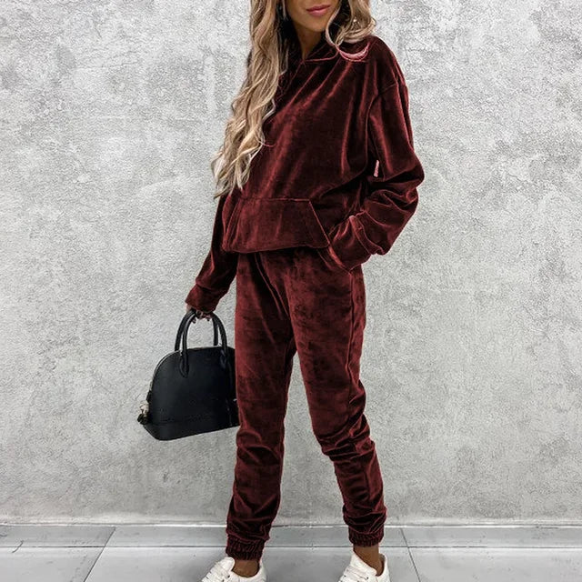 Sylis | Luxury Velvet Jumper And Jogging Pants Set