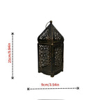 Decorative Iron Candle Holder with Arabesque Pattern