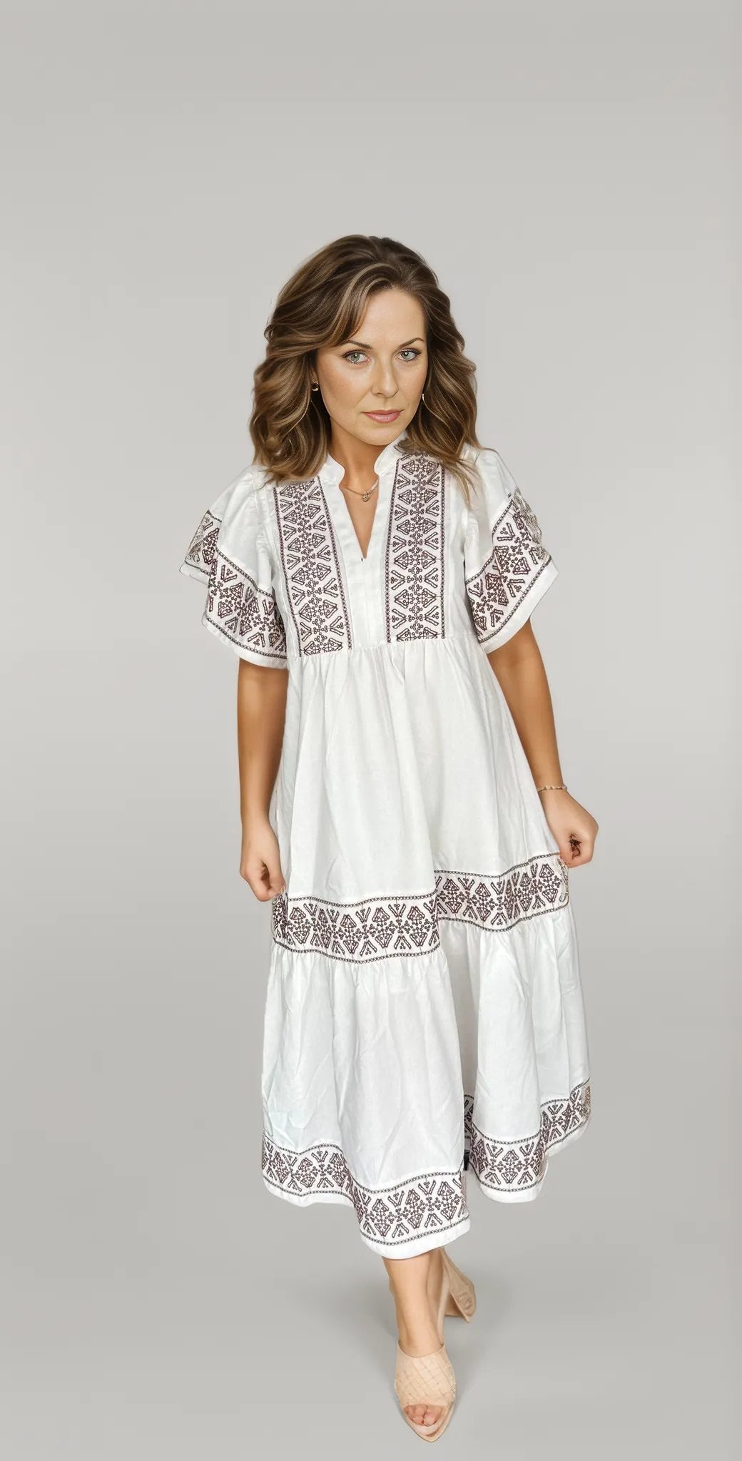 Sylis | Flowy-Sleeves Maxi Dress