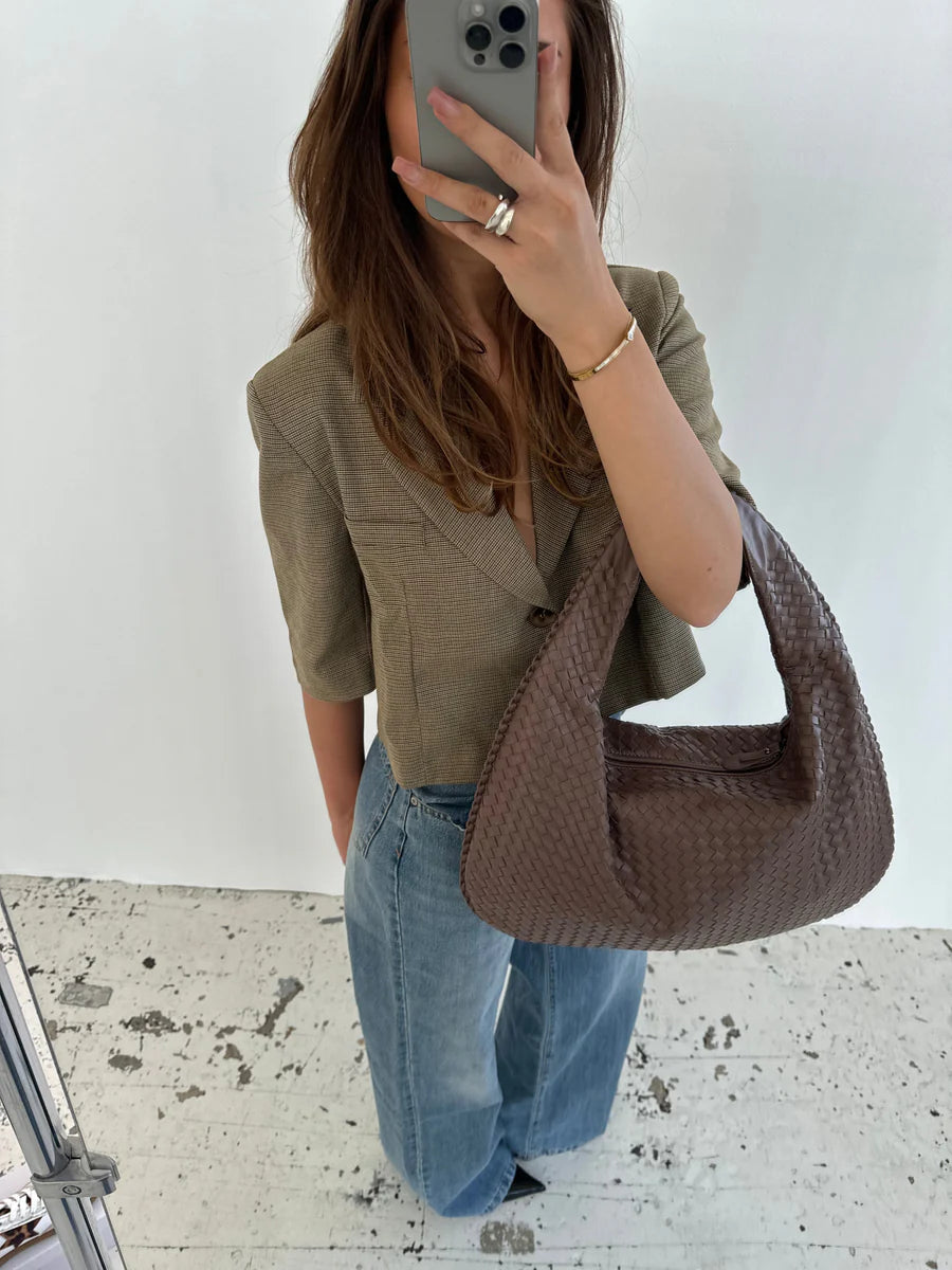 Sylis | Woven Shoulder Bag with Spacious Design