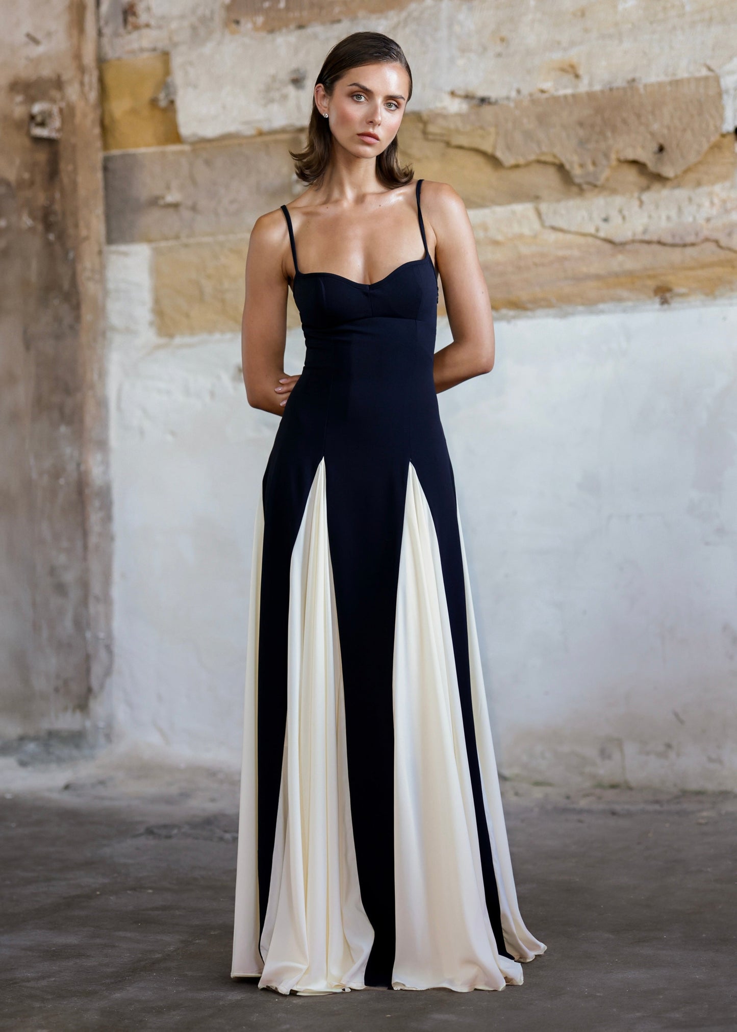Sylis | Color block spaghetti strap maxi dress