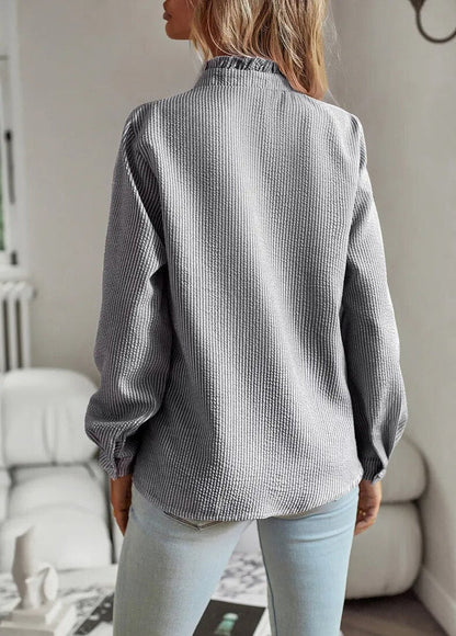 Sylis | Elegant long-sleeve blouse with striped pattern