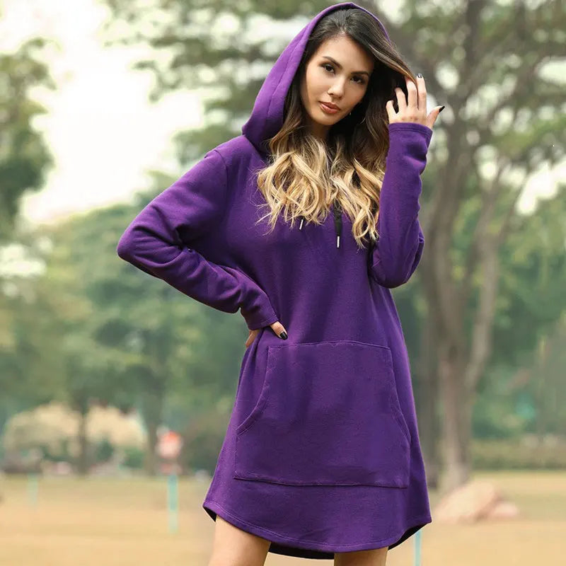 Sylis | Long Warm Hoodie Dress