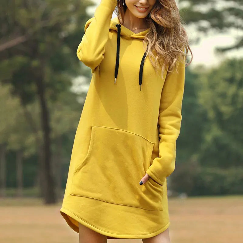 Sylis | Long Warm Hoodie Dress