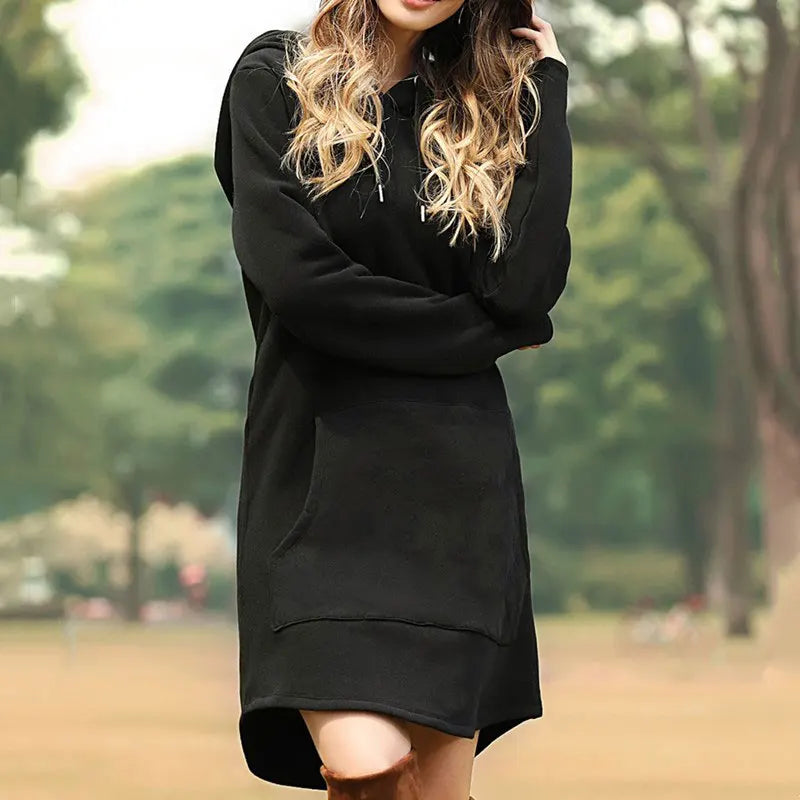 Sylis | Long Warm Hoodie Dress