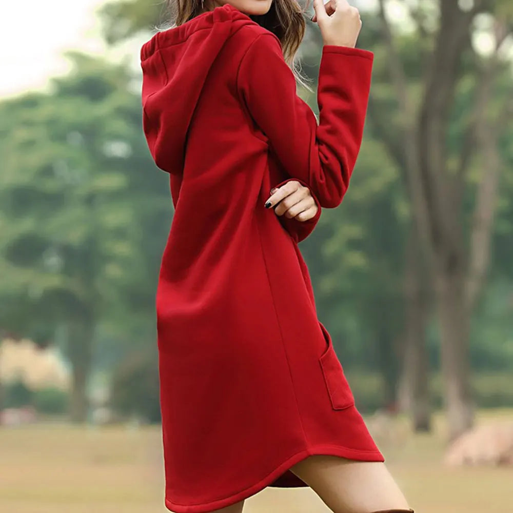 Sylis | Long Warm Hoodie Dress