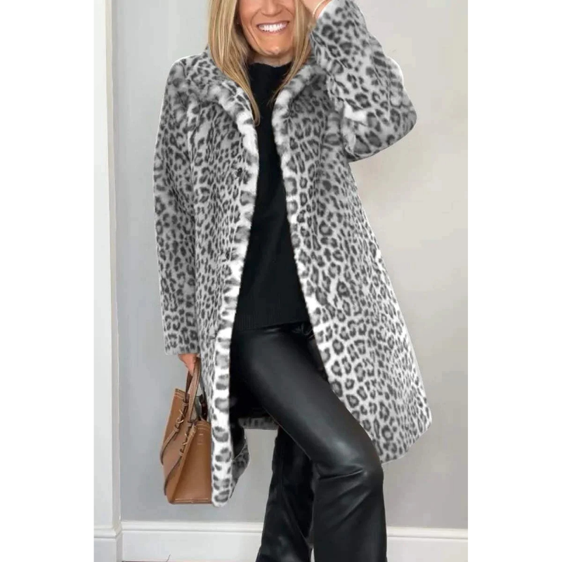 Sylis - Elegant Stylish Leopard Print Coat