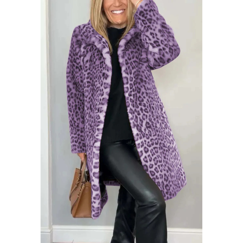 Sylis - Elegant Stylish Leopard Print Coat