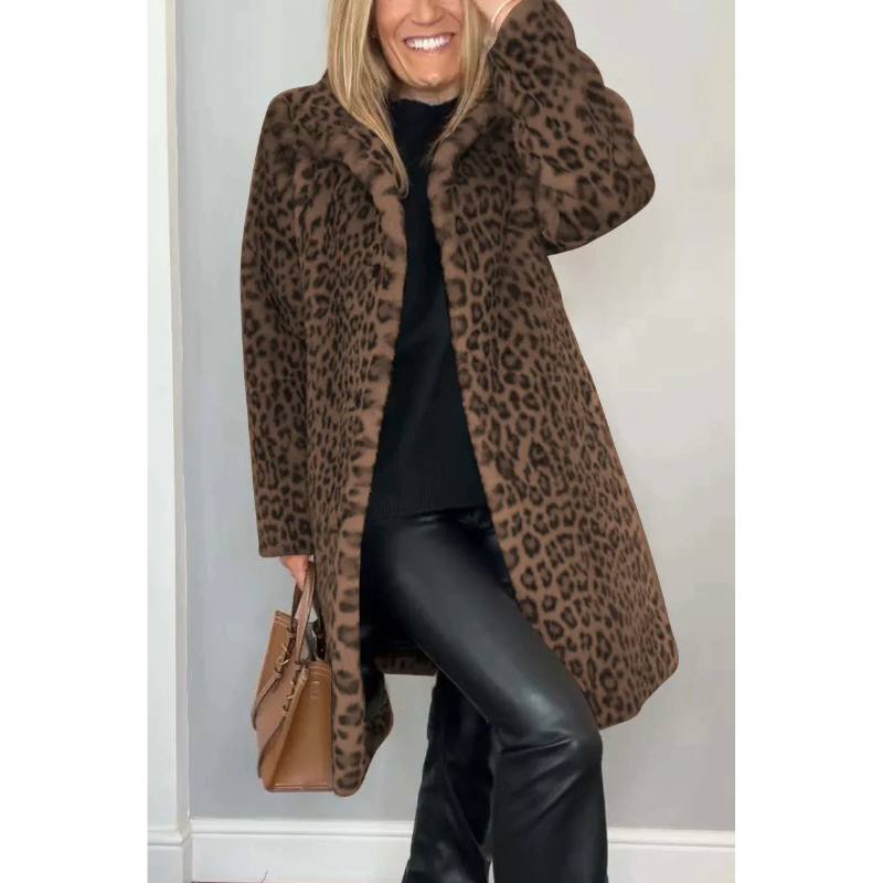 Sylis - Elegant Stylish Leopard Print Coat