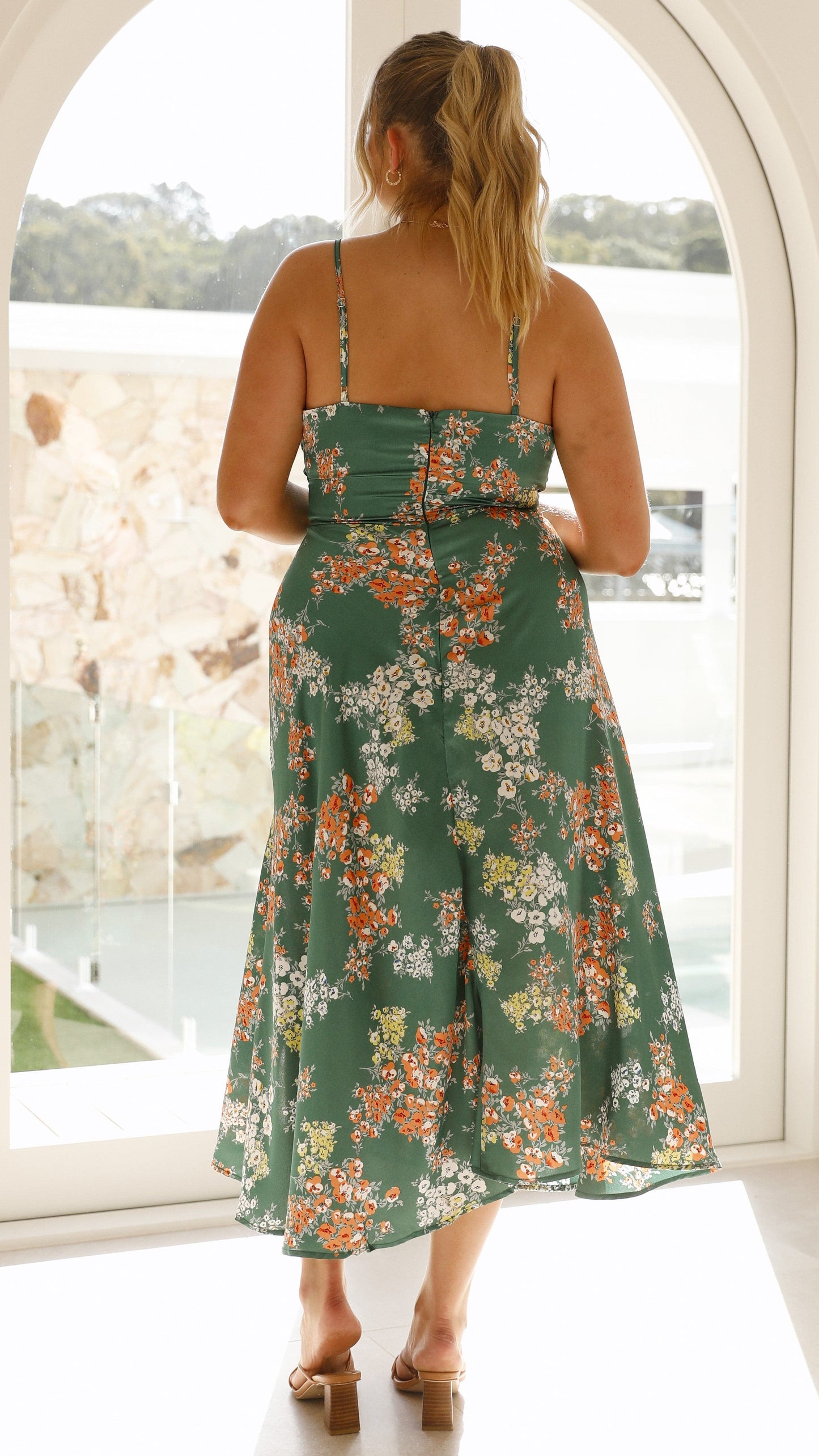 Sylis | Green Floral Dress