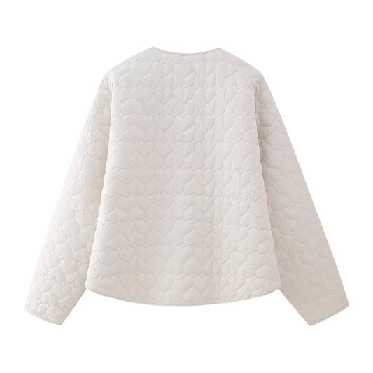 Sylis | Quilted jacket with heart pattern