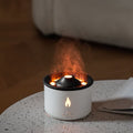 Aroma humidifier with flame effect & night light for relaxation & room fragrance