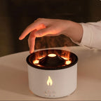 Aroma humidifier with flame effect & night light for relaxation & room fragrance