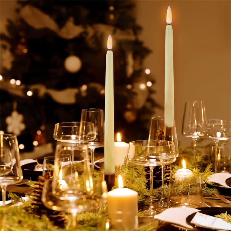 Flameless taper candles for stylish decor