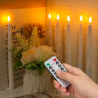 Flameless taper candles for stylish decor