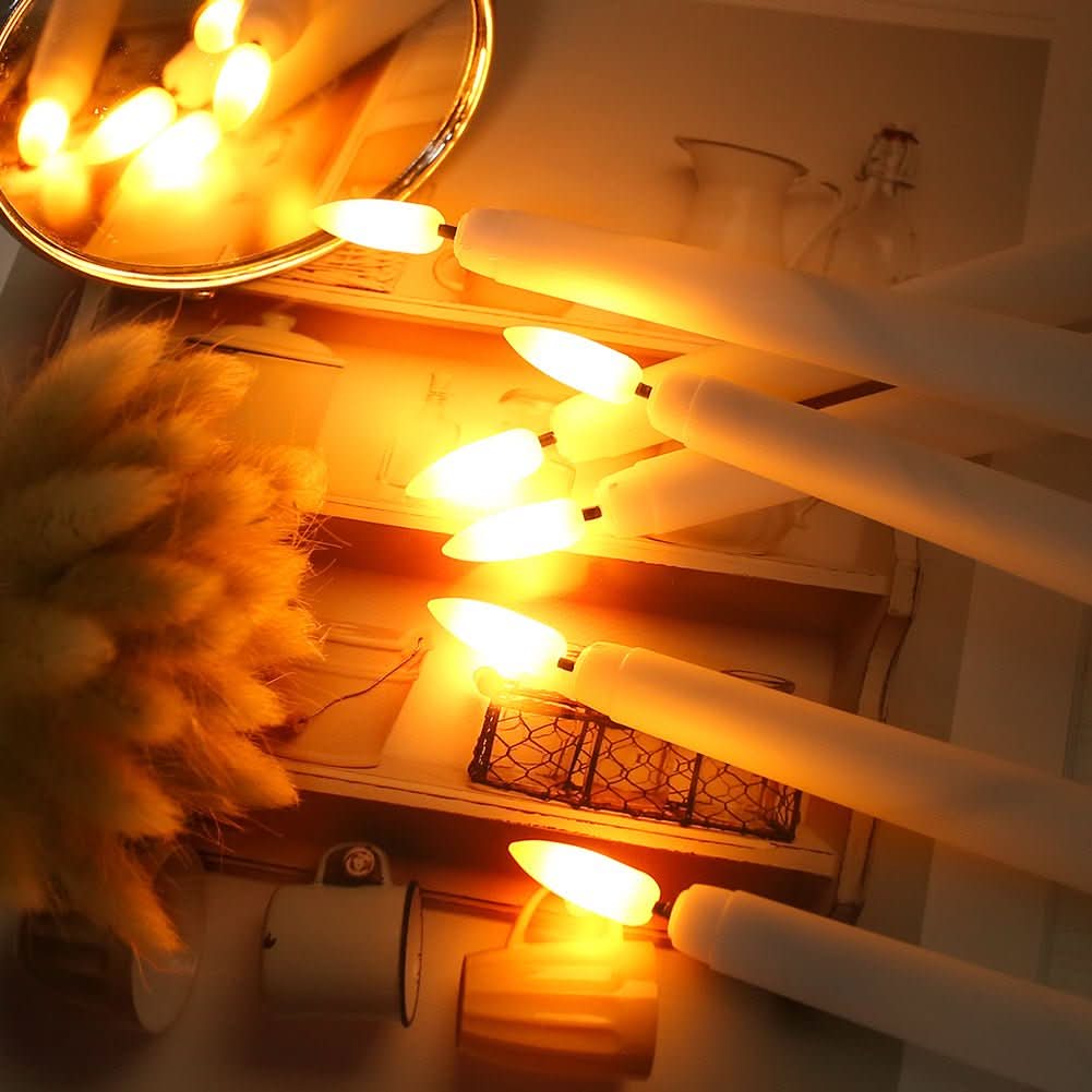 Flameless taper candles for stylish decor