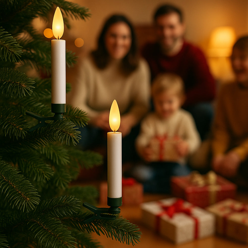 Wireless LED Christmas Tree Candles with Remote Control – 10, 20 or 30 Pieces.
