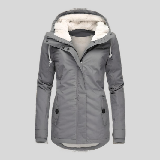 Sylis | Long winter coat with hood and lining