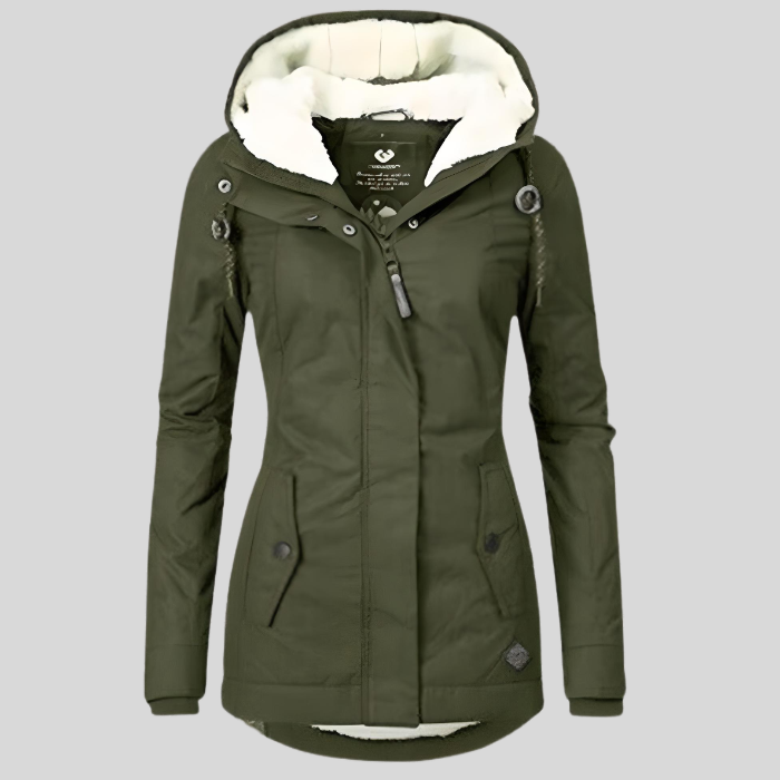 Sylis-Mode | warm winter jacket with hood for women