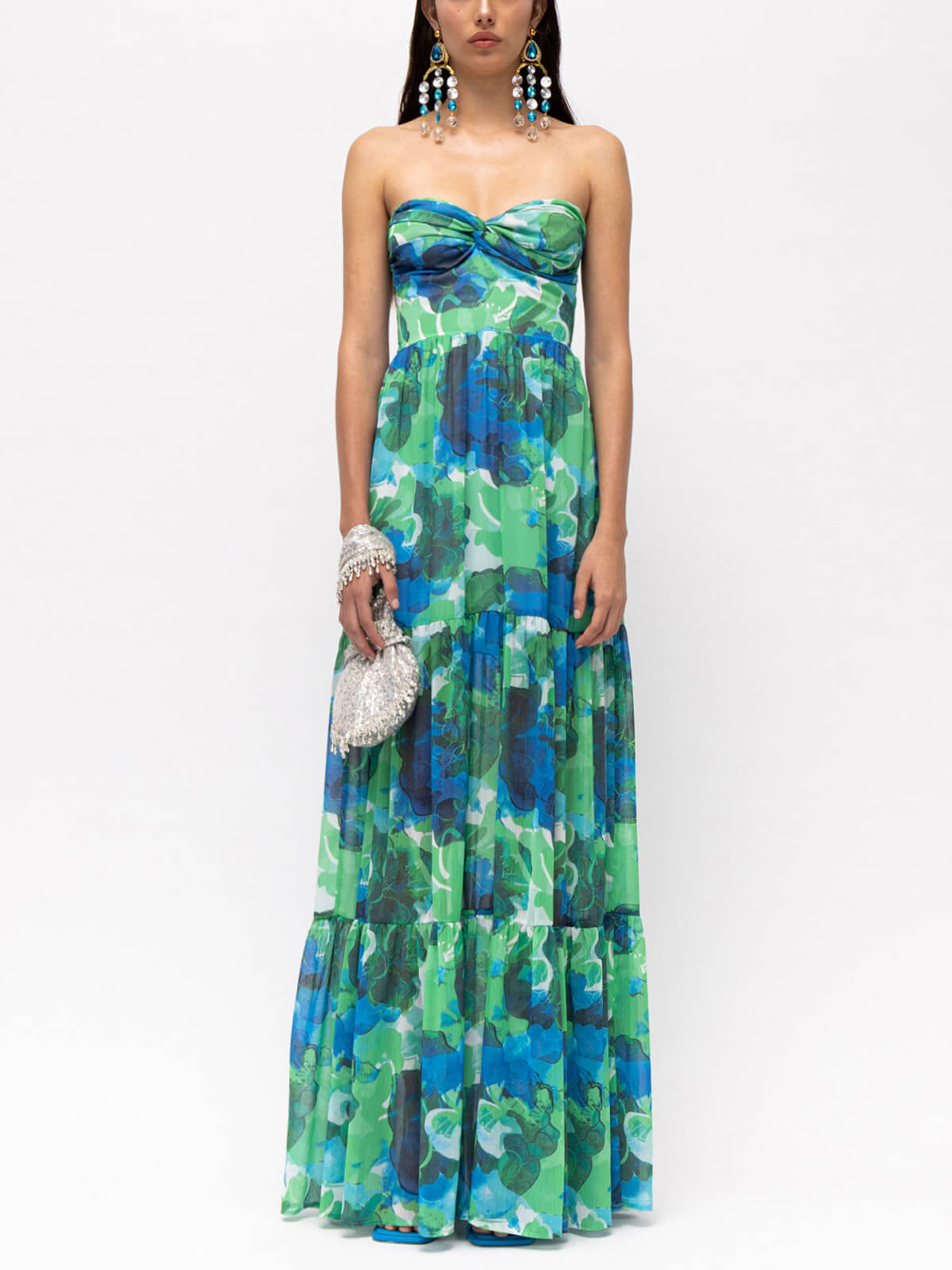 Sylis | Elegant Floral Tube Maxi Dress