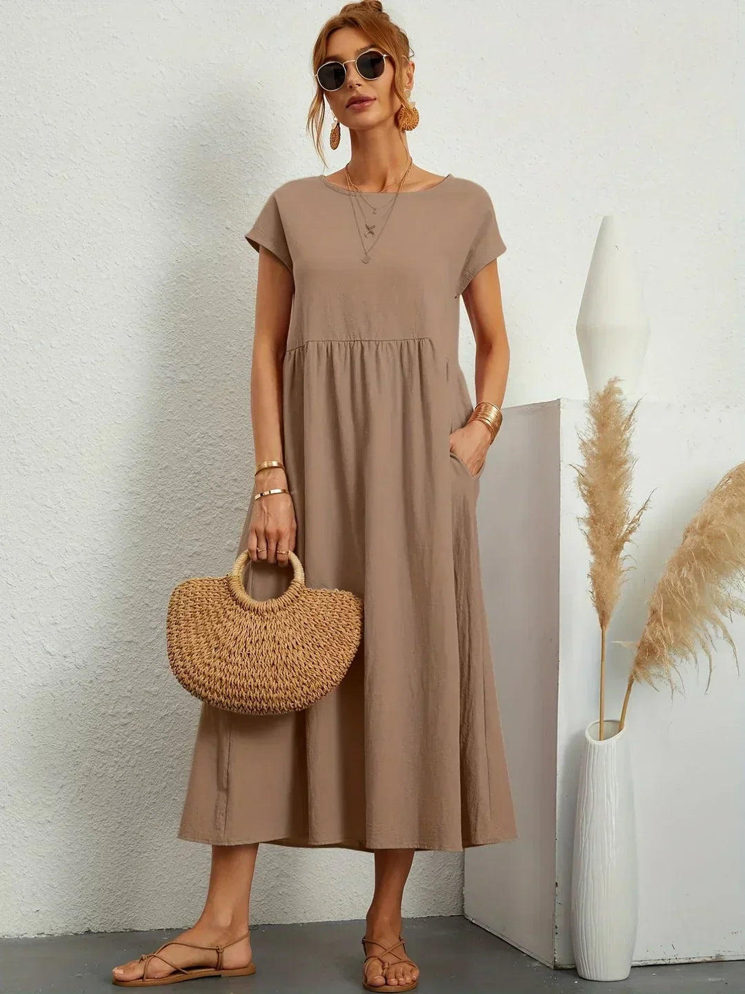 Sylis | Lightweight Cotton Dress With Pockets