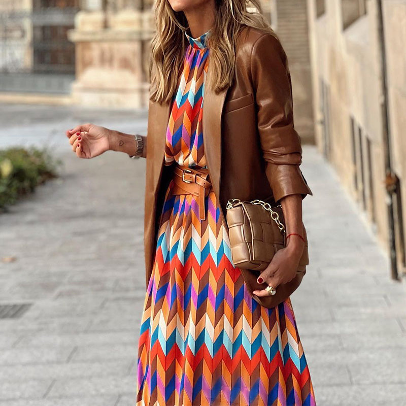 Sylis | Vibrant Geometric Dress