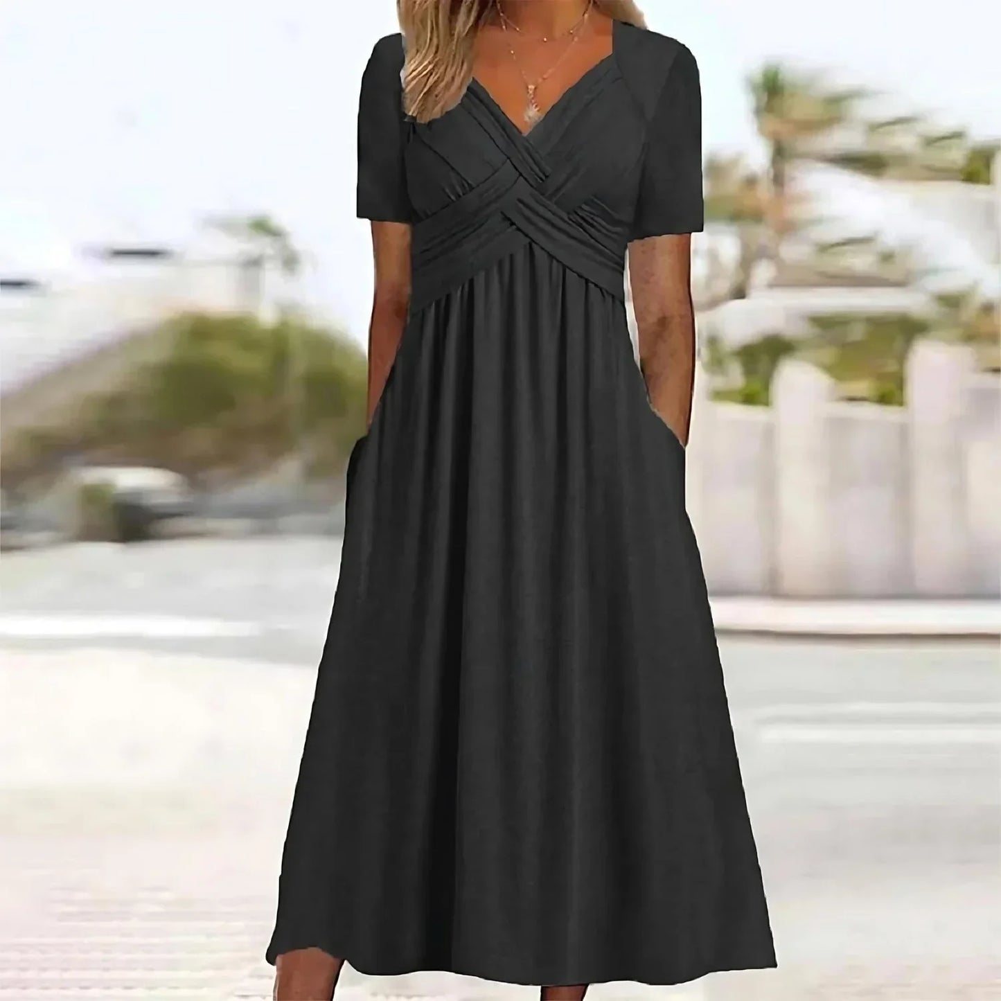 Sylis | Wrap V-neck Dress