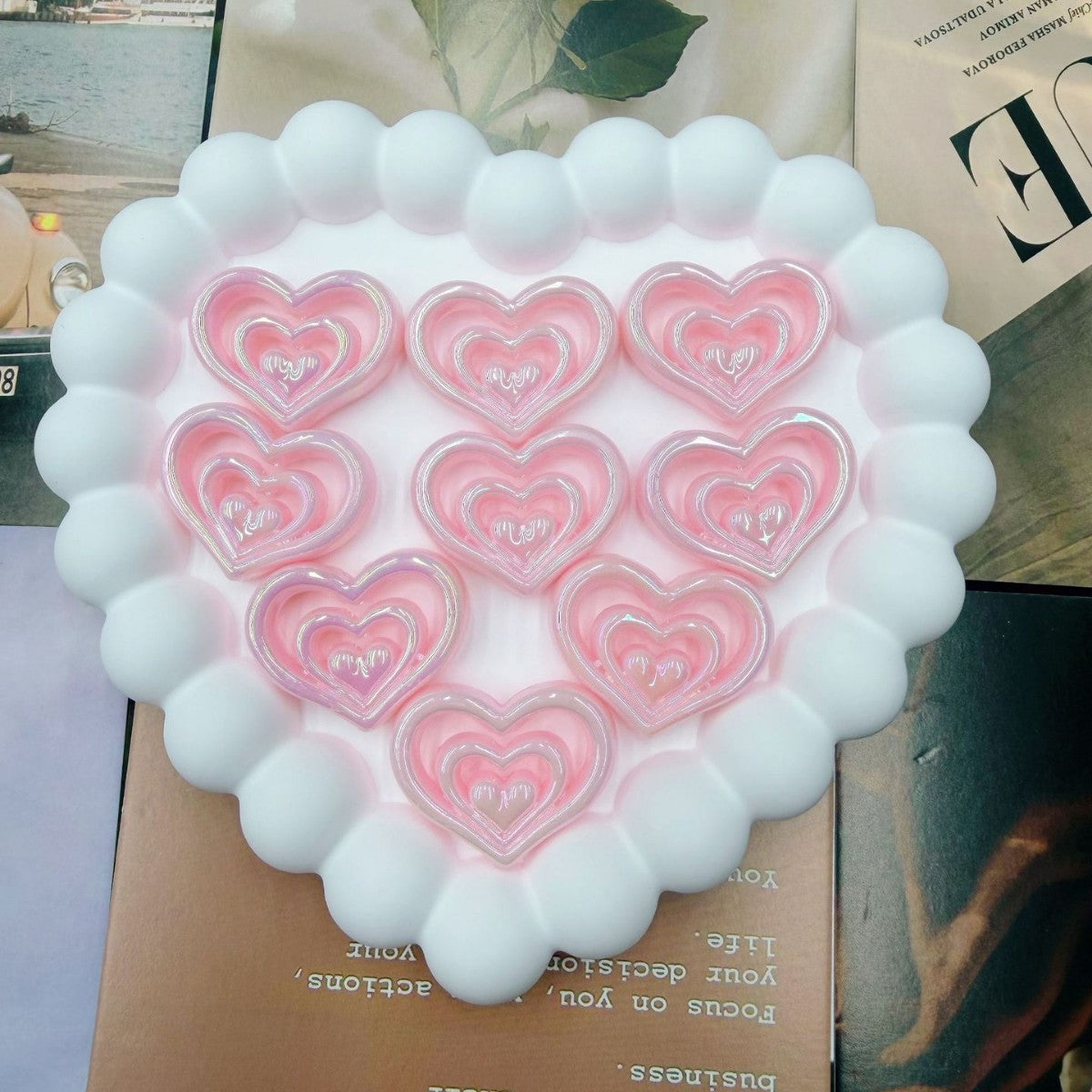 Decorative Heart-Shaped Resin Candle Holder