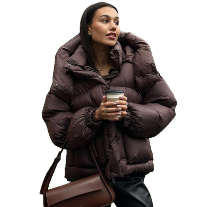 Sylis quilted winter jacket with oversized hood Heidi fashion