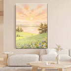 Framed Landscape Oil Painting