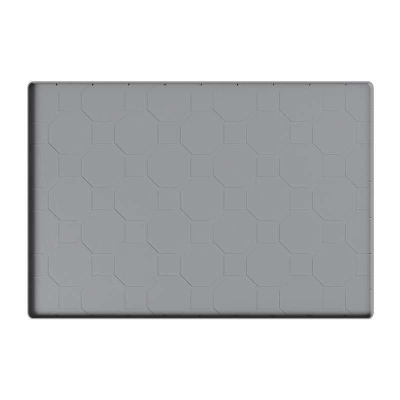Non-Slip Silicone Utility Tray with Hex Grid Drainage