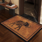 Artistic Elephant-Themed Welcome Mat