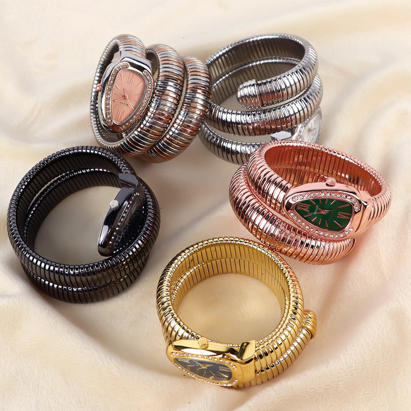 Sylis-Mode | Snake watch with quartz movement and personalized bracelet