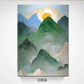 Serene Mountain Landscape Canvas Artwork