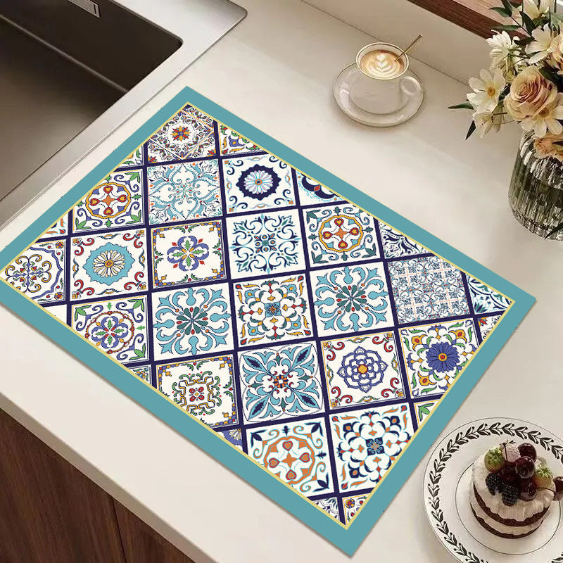 Playful Textured Kitchen Mat