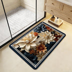 Floral Patterned Memory Foam Bath Mat